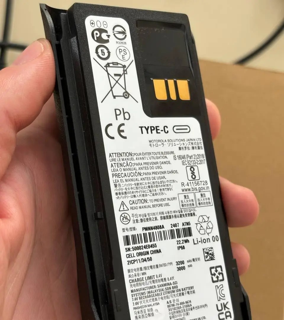Акумулятор Motorola з USB type-c посилений PMNN4808A для цифрових рацій Motorola R7/R7a - Зображення 5
