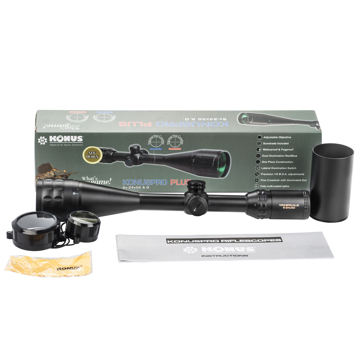 Оптичний приціл KONUS KONUSPRO-PLUS 6-24x50 30/30 IR AO - Зображення 3