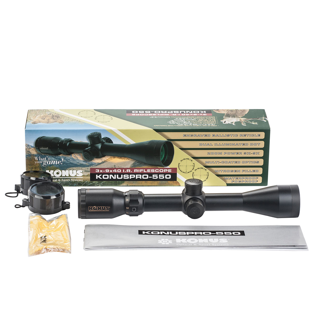 Оптичний приціл KONUS KONUSPRO-550 3-9x40 BDC IR - Зображення 4