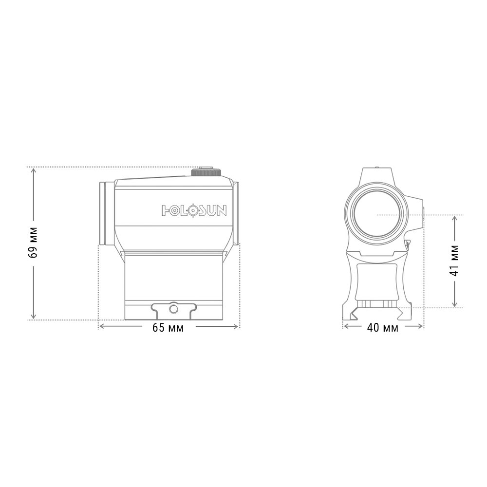 Коліматорний приціл HOLOSUN HE403B-GR - Зображення 5